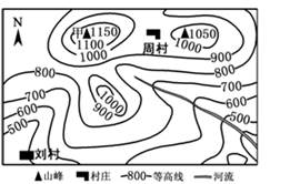 下图为某地等高线地形图回答问题