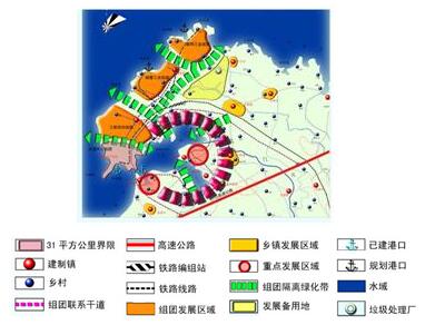 下图为海南洋浦港开发规划图.读图回答问题.