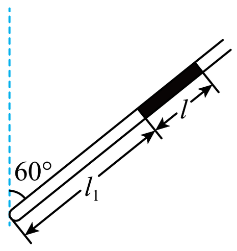 如图,一粗细均匀的细管上端开口,一段长度为l=38cm的.