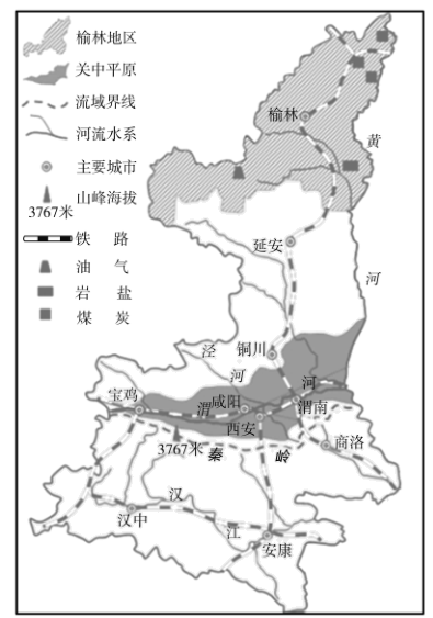 【推荐2】陕西省是我国西部大开发的重点区城之一.读图,回答下列问题.