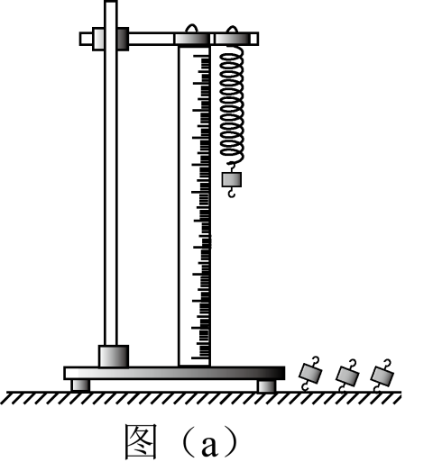 【推荐3】在"探究弹力和弹簧伸长的关系"时,某同学把弹簧如图(a)连接