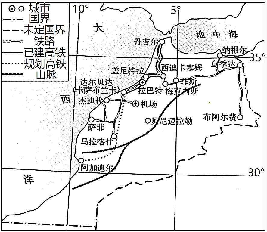 该高铁线路将摩洛哥两大经济中心丹吉尔与卡萨布兰卡