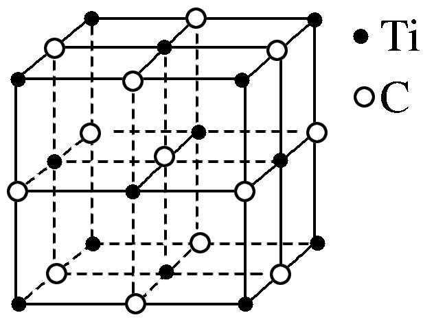 有一种钛原子和碳原子构成的气态团簇分子,如图所示,顶角和面心的原子