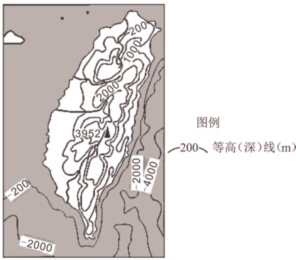 水量严重不足面临56年来最大干旱下图为台湾岛地形图据此完成下面小题