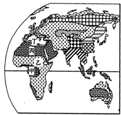 世界自然带分布图空白图片