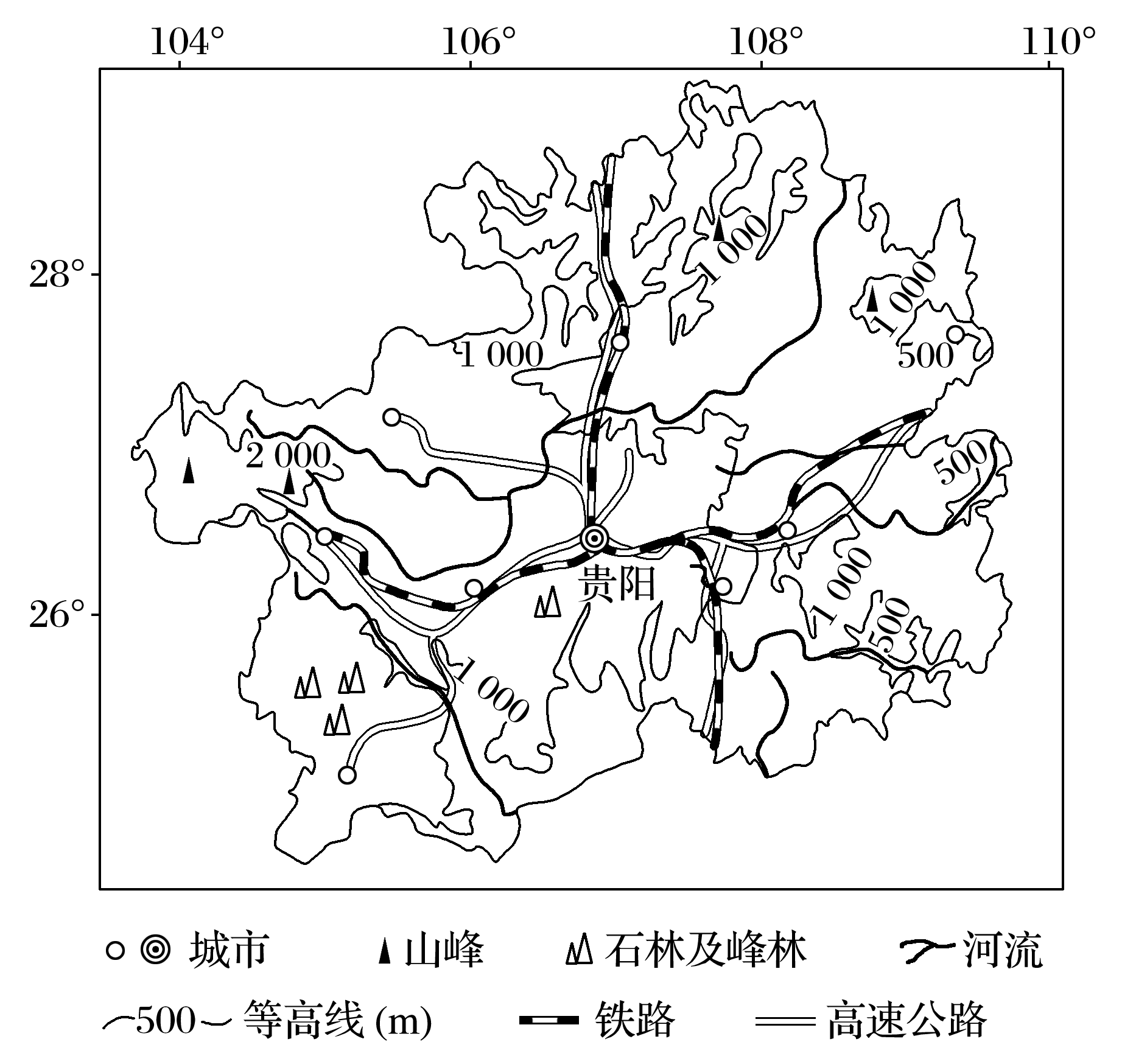贵州省山脉地形图图片