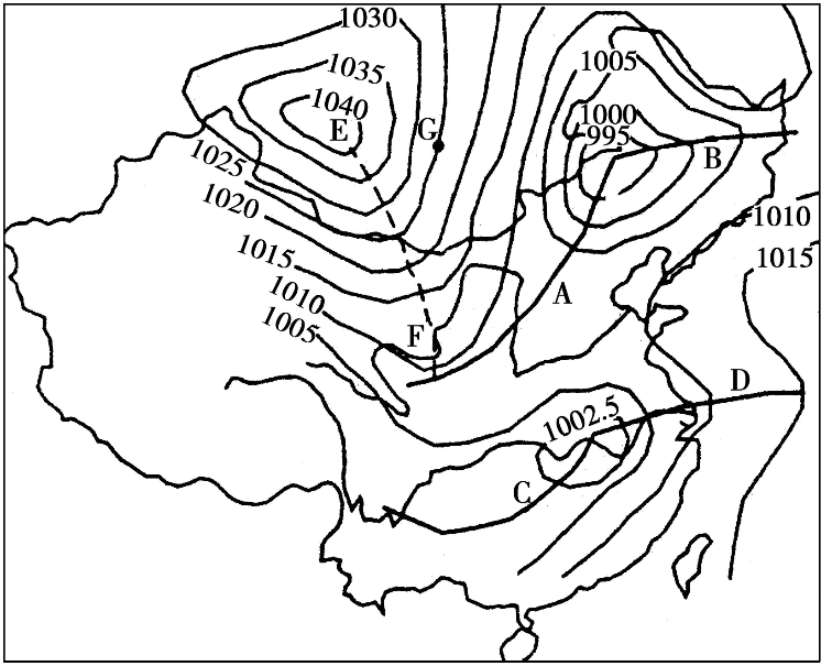 全国气压分布图实时图片