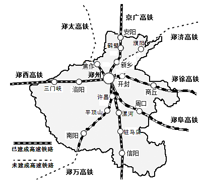 河南铁路线分布图图片