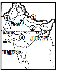 下图为南亚部分地区略图,读图完成下面小题【小题1】图中序号所代表