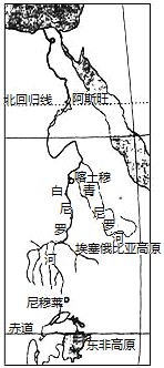 (1)分析尼羅河枯水期徑流主要來自白尼羅河的原因.