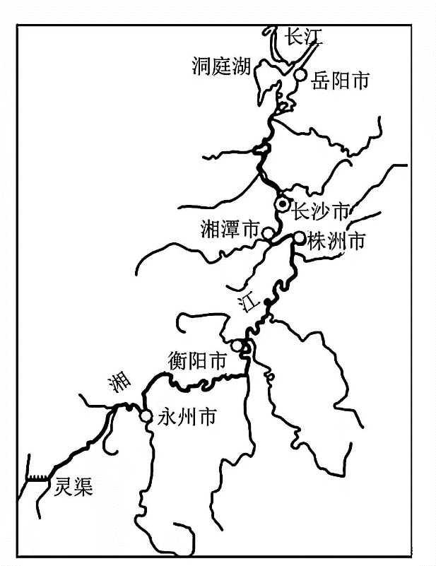 3 湘江属洞庭湖水系,是湖南省最大河流