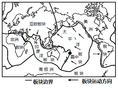 新西兰南岛425302s1730502e发生80级地震读全球板块构造示意图