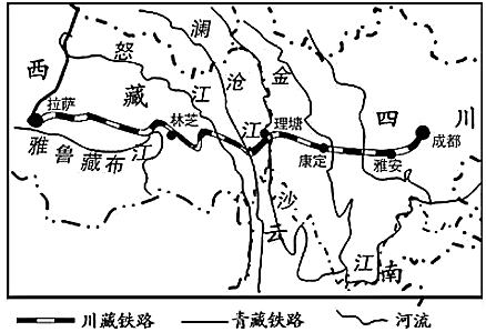 长江中下游平原【小题2】拉萨—林芝段隧道比例达到75%,其主要原因是