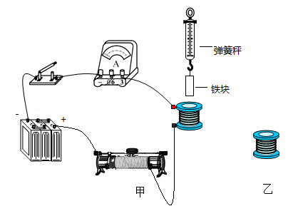 利用如图所示器材及甲乙两个线圈匝数不同的电磁铁,以下说法不正确的