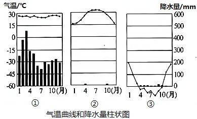 寒带气候降水柱状图图片