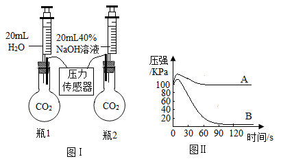 传感器进行数字化实验探究二氧化碳与氢氧化钠是否发生化学反应图i