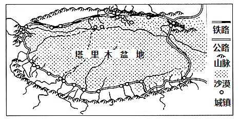 塔里木盆地地形图图片