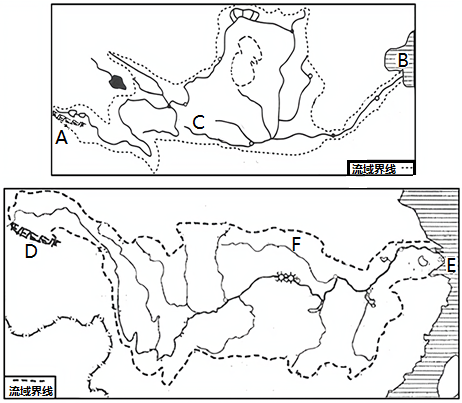 读黄河长江流域示意图完成下列要求