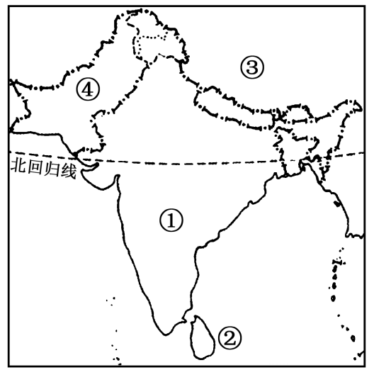 南亚的基本轮廓图图片