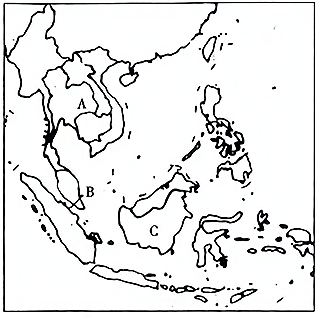 东南亚轮廓图简图图片