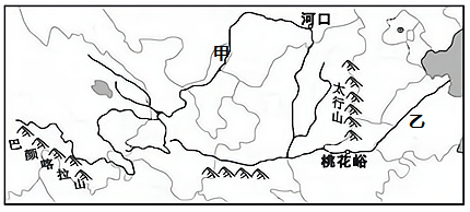 河口桃花峪分别为黄河上游中游和下游的分界读图完成下面小题