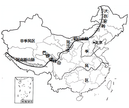 中国季风非季风分界线图片