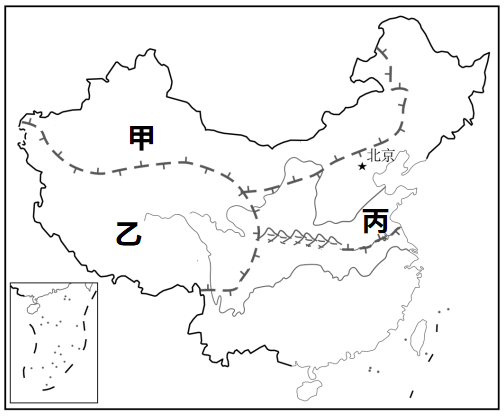 中国三大自然区示意图图片