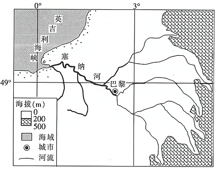 法国塞纳河流经地图图片