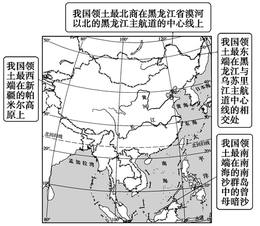 我国领土四至点图片