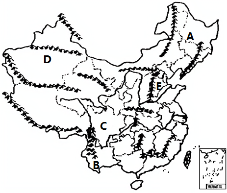 讀中國地形圖,完成下列各題.