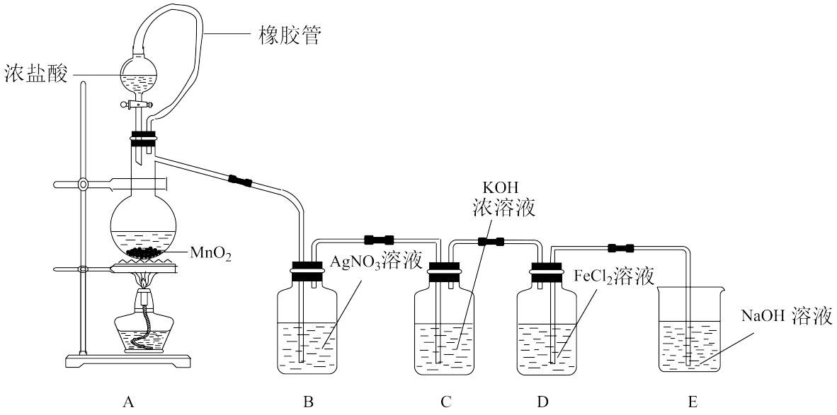 【推荐3】用如图所示装置制取氯酸钾并进行氯气性质探究实验