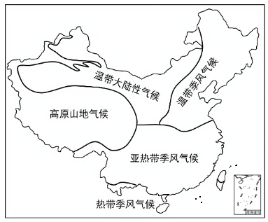 【推荐3】读 中国气候类型分布图和中国某季风图,完成下面各题