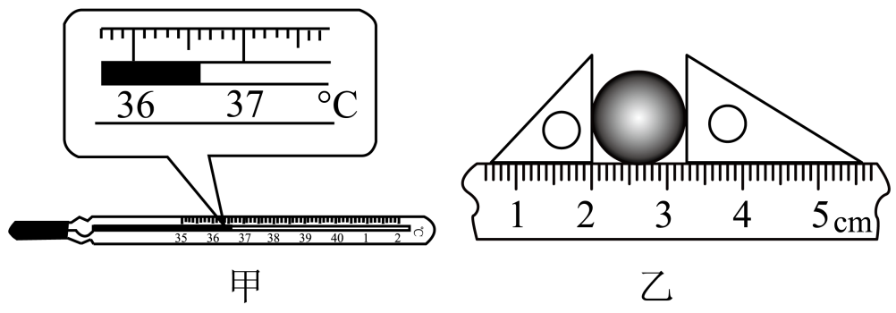 如图甲所示,体温计的示数是___________.