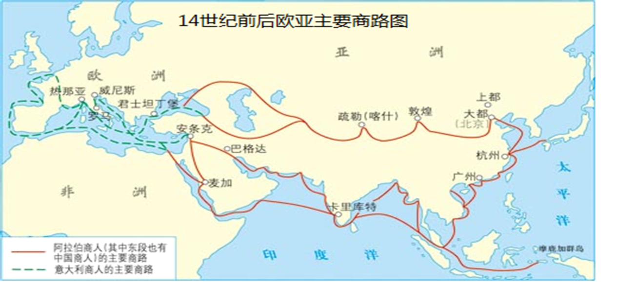 明代丝绸之路路线图图片