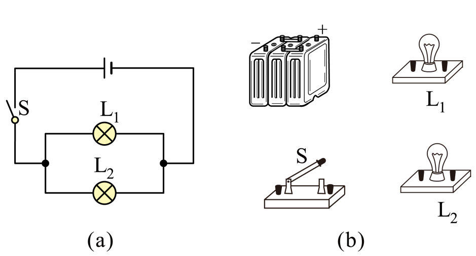 初中物理综合库 电磁学 电流和电路 简单电路 电路图 对照电路图连接