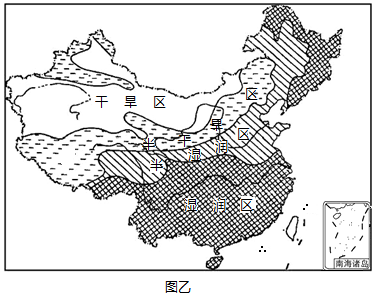 中国的干湿区划分图图片