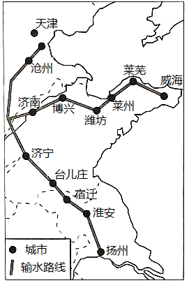 南水北调东线线路图图片