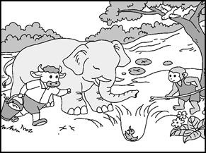 小猴,小牛,大象分别是怎样帮助小鸭子的?写一段通顺的话