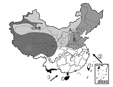 读我国气候类型分布图回答下列问题