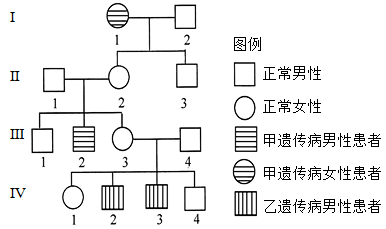 a)控制,乙遺傳病由另一對等位基因(b,b)控制,這兩對等位基因獨立遺傳