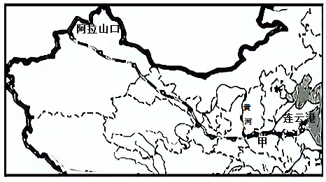 下圖所示鐵路線為第二亞歐大陸橋的中國段,讀圖完成兩題.