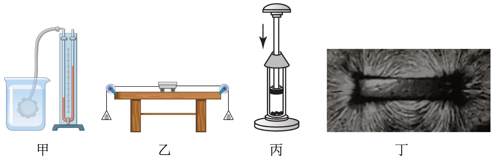 如图所示,下列关于磁现象的分析中,说法正确的是( )a甲图中,在条形磁