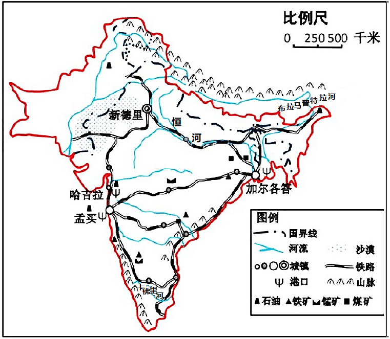 将印度南部的半岛水系(以卡佛里河为代表)和北部的喜马拉雅水系(以