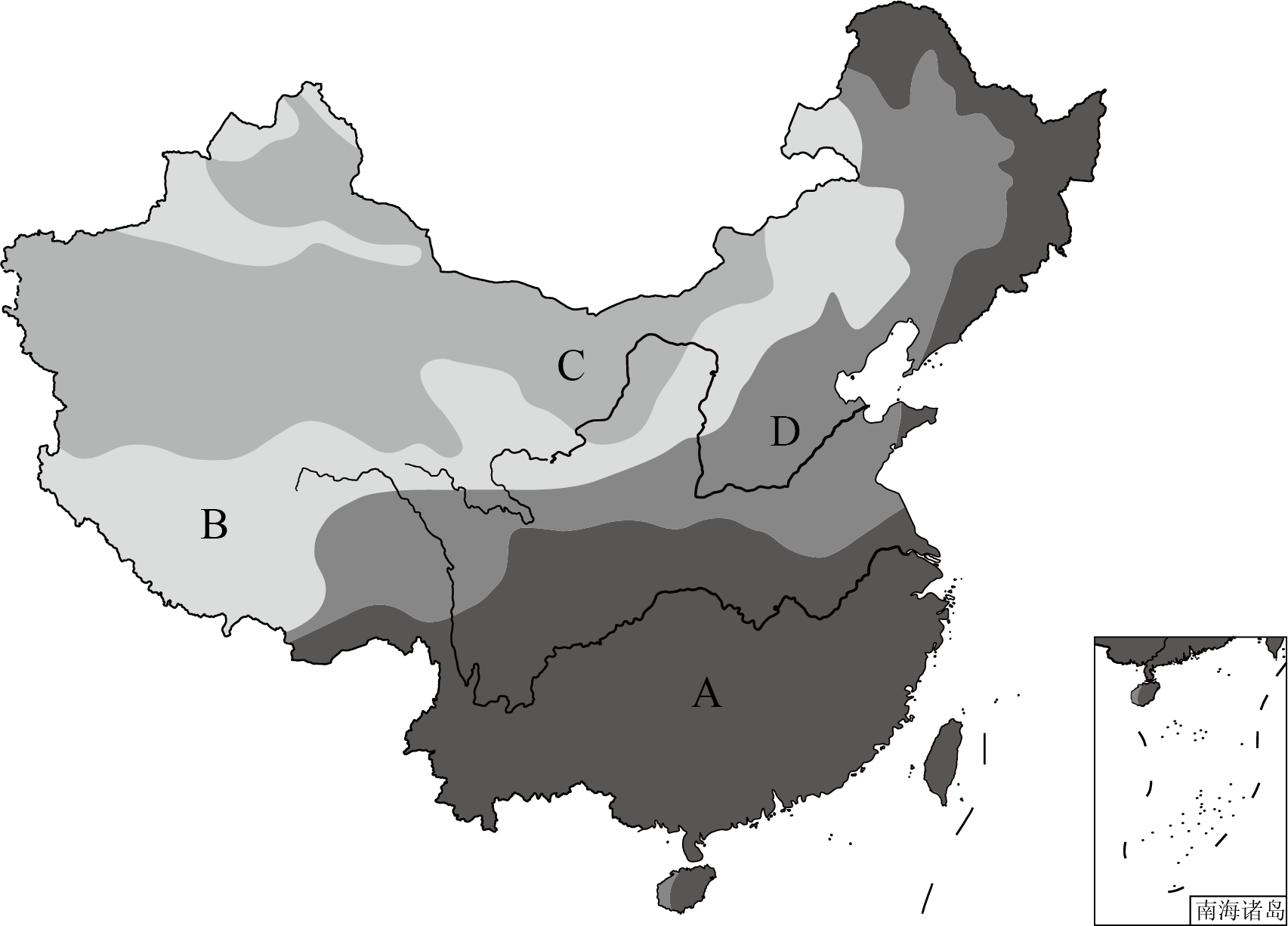 中国干湿区简图图片