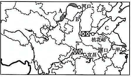 讀圖長江和黃河流域略圖完成下列小題