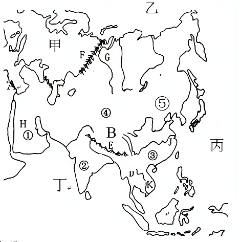 亚洲轮廓图简图图片
