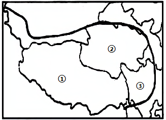 读青藏地区简图,回答下列问题:(1)图中青藏地区的范围,包括:①