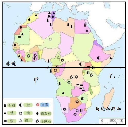 非洲自然资源分布图图片