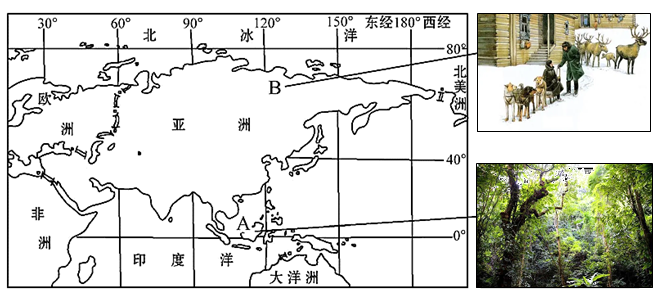亚洲经纬线平面图图片