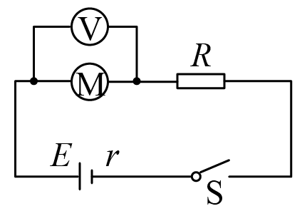 【推荐2】如图所示,一直流电动机与阻值 r=9 Ω的电阻串联在电源上